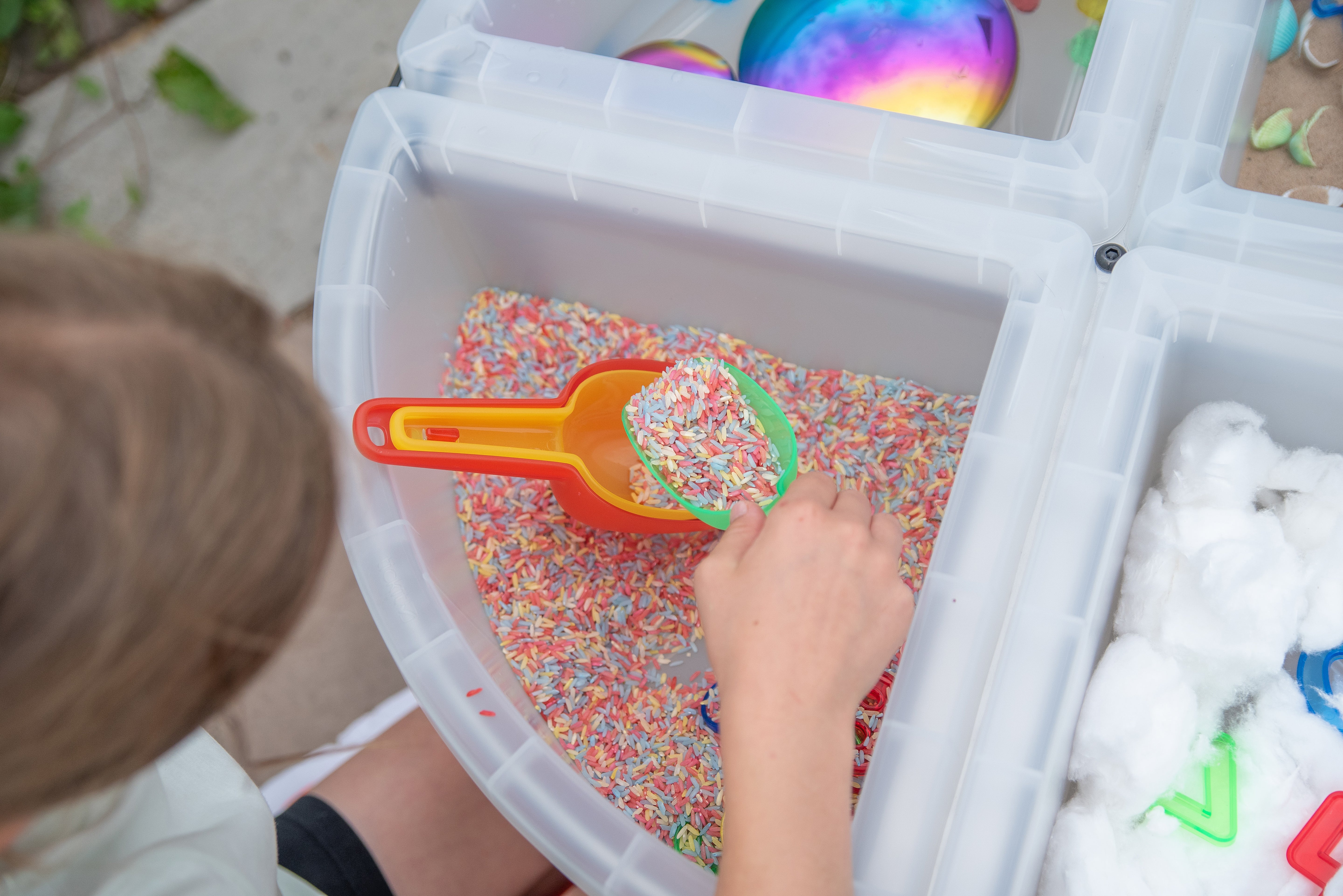 průsvitné lopatky tickit na smyslové hraní