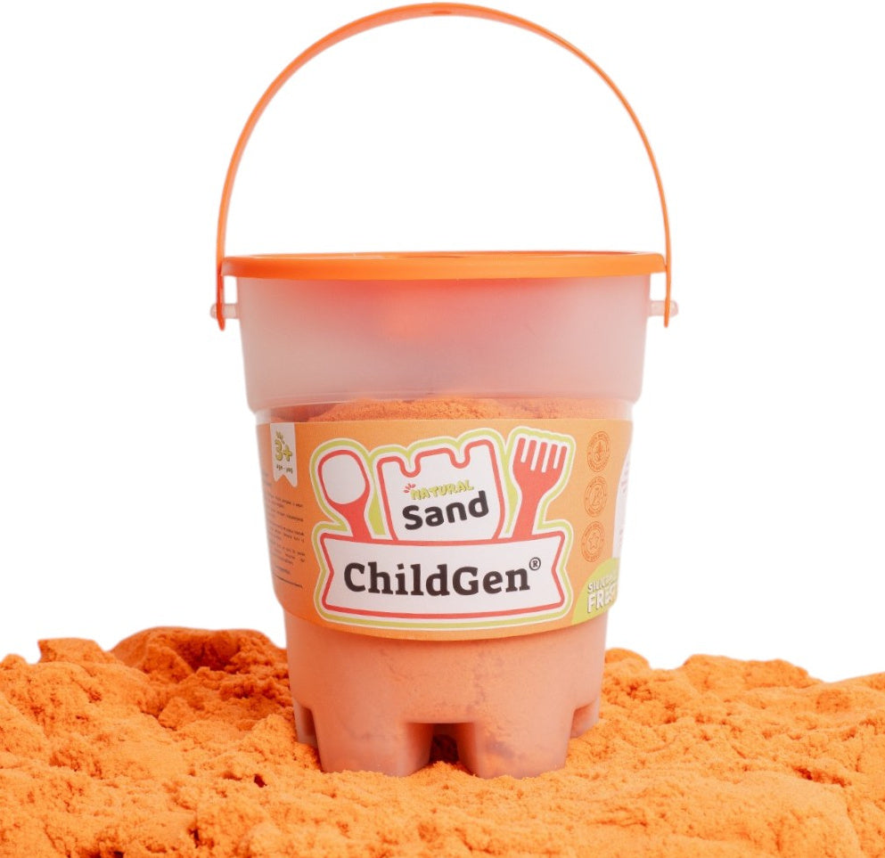 Oranžový přírodní kinetický písek ChildGen 500 g