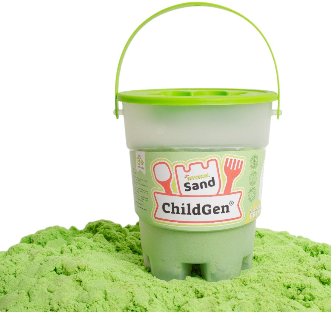 Zelený přírodní kinetický písek ChildGen 500 g