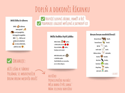 Doplňovacie riekanky pre deti