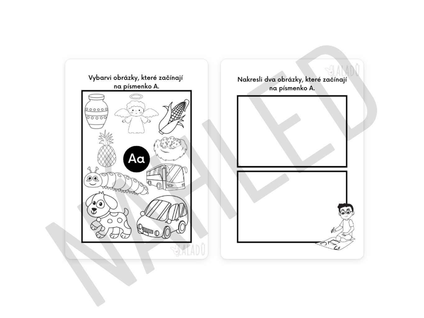 Interaktivní PDF pracovní sešit Abeceda – psací a tiskací písmena pro děti