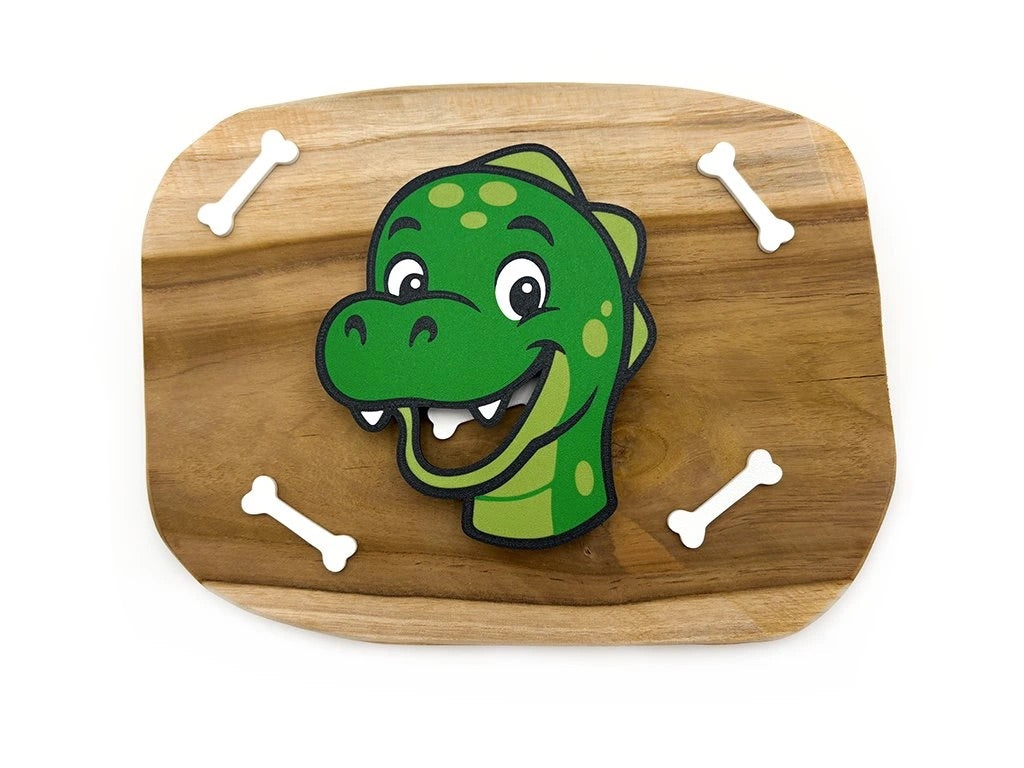 Krmík ve tvaru dinosaura na smyslové hraní 