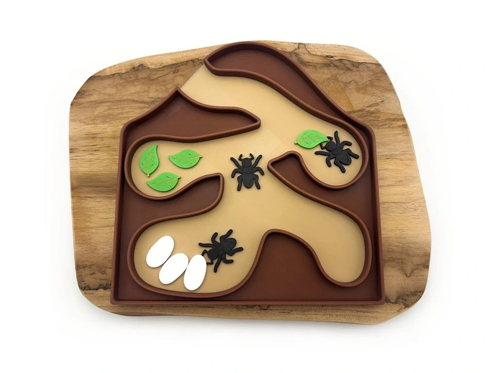 Miniatury mraveniště mravenec lístek vajíčko pro dětské sensory play