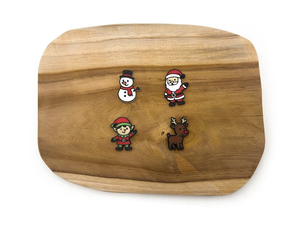 Sada čtyř miniatur s vánočními motivy – sněhulák, Santa, elf a sob