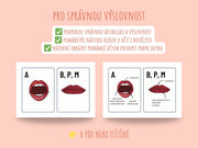 Logopedické kartičky – motorika mluvidel s obrázky polohy jazyka a úst při výslovnosti