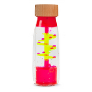 Růžová senzorická lahvička Petit Boum MOVE Spiral Pink s kapkami a spirálou