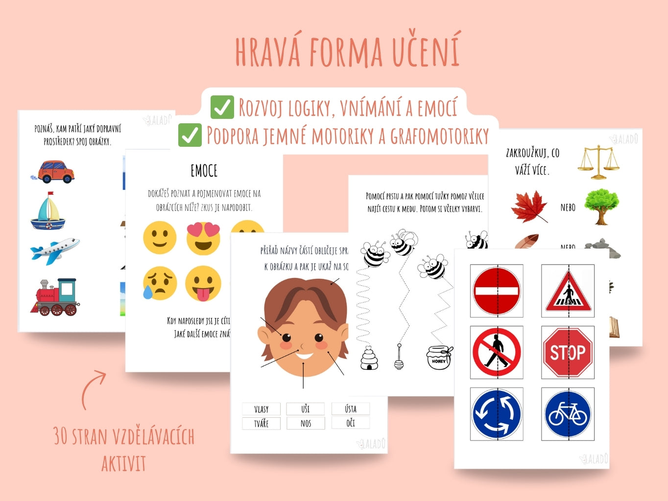 Pracovní listy pro nejmenší děti s hravými vzdělávacími úkoly