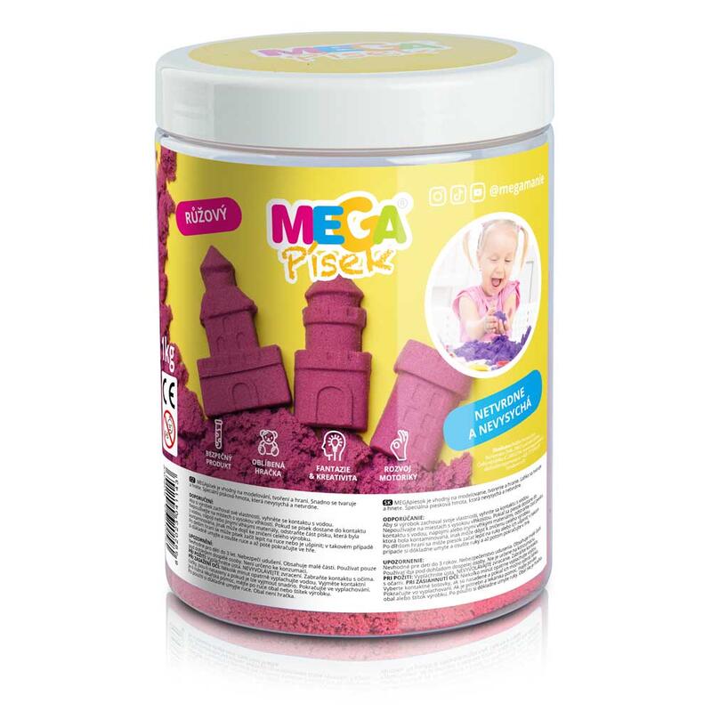 kinetický písek pro děti balení 1 kg pro děti růžový